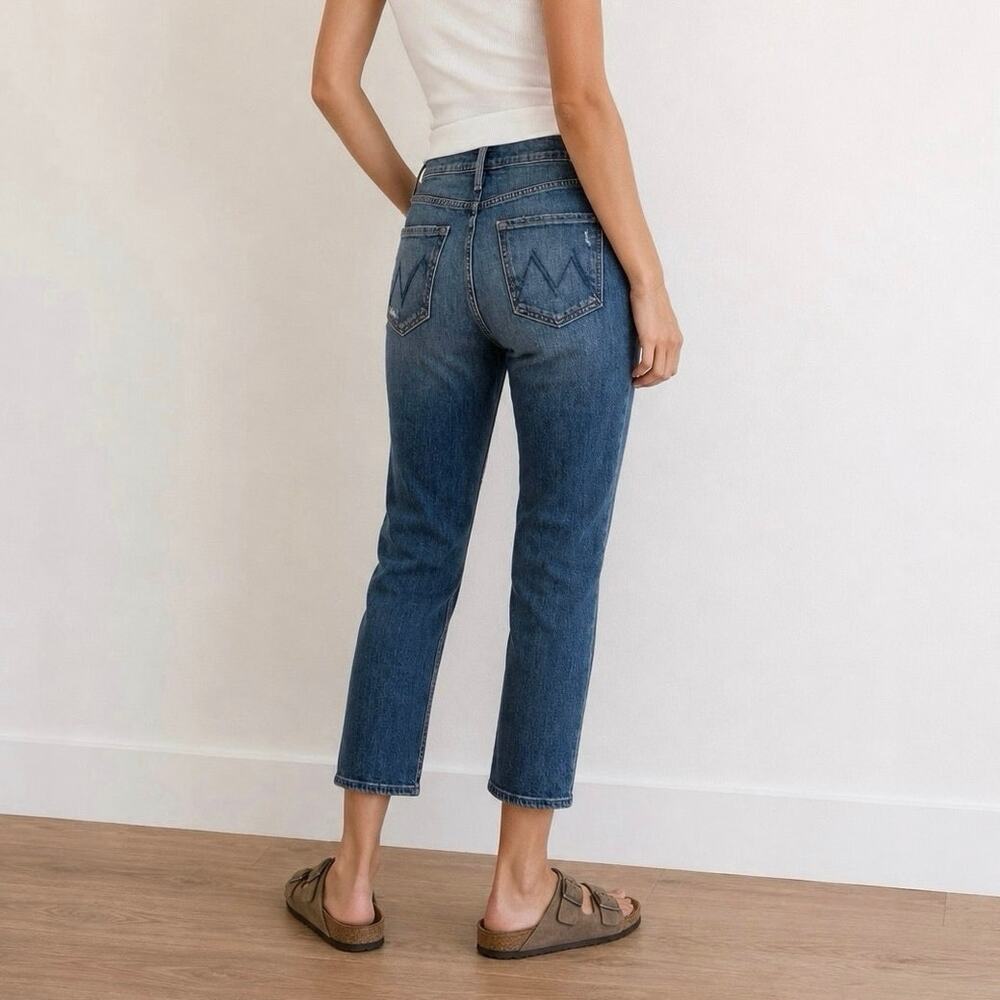 Mother The Pixie Tomcat Crop size 28 Not Cut & Pasted Ankle Jeans - Picture 8 of 15